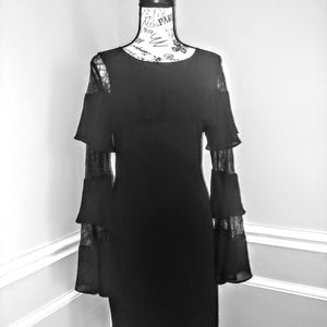 WHITE HOUSE BLACK MARKET RUFFLE LACE DRESS